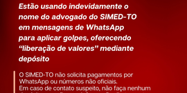 ALERTA DE GOLPE - Nota aos filiados do SIMED-TO
