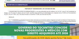 Governo do Tocantins publica lista de servidores aptos às progressões